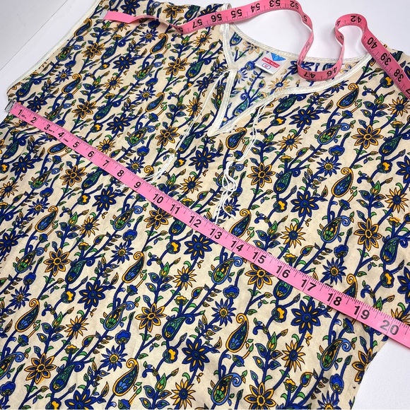 Imperfect 100% cotton made in Egypt tunic dress size medium lightweight summer - Picture 7 of 16